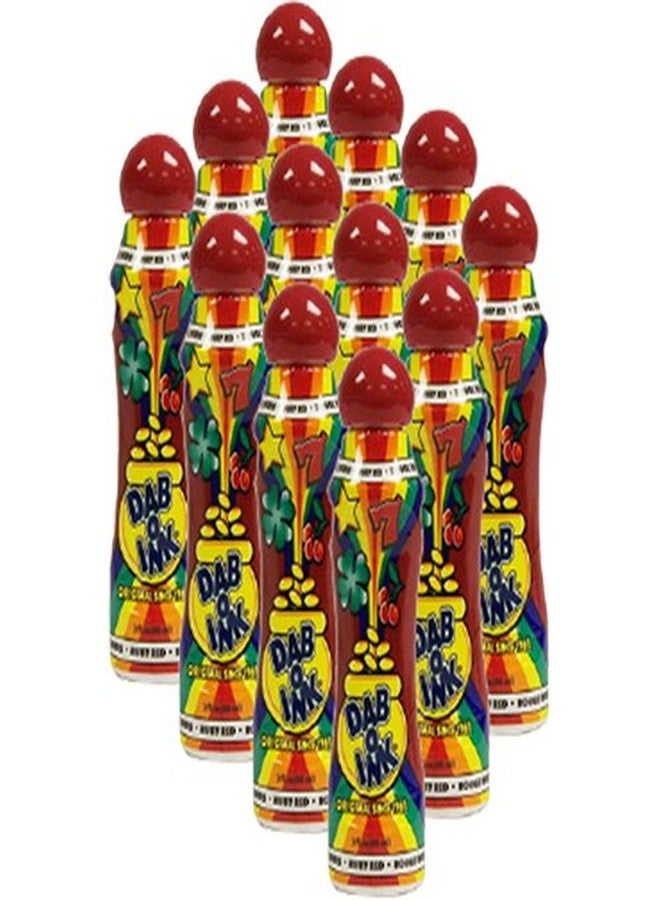 Dab-O-Ink One Dozen 3oz Ruby Red Bingo Dauber - Image 1